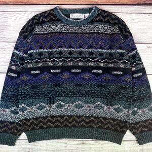 Vintage 1990s Michael Gerald Multicolor Striped Sweater